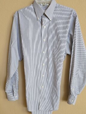 Van Heusen Blue and White Pinstripe Oxford Shirt